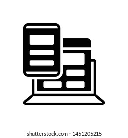 Vector black icon for responsive design