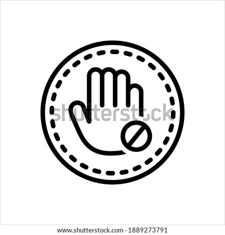 Vector black icon for restrict