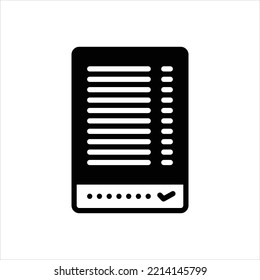 Vector black icon for result