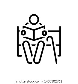 Vector black icon for retirement