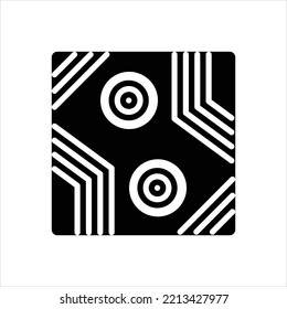 Icono negro vector para retro
