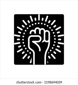 Vektorschwarzes Symbol für die Revolution 
