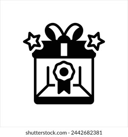 Vector black icon for reward