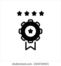 Vector black icon for reward