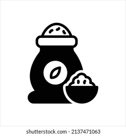 Icono negro vector para el arroz