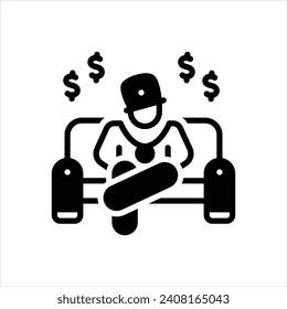 Vector black icon for rich