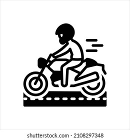 Vektorschwarzes Symbol für Fahrer