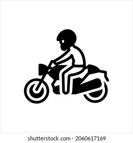 Vektorschwarzes Symbol für Reiten