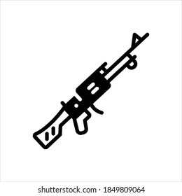Icono negro vector para rifle
