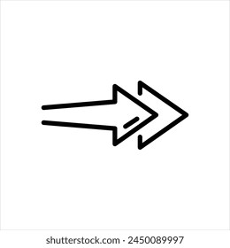 Vector black icon for right