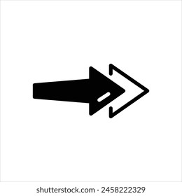 Vector black icon for right