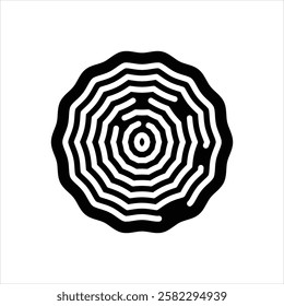 Vector black icon for ripple