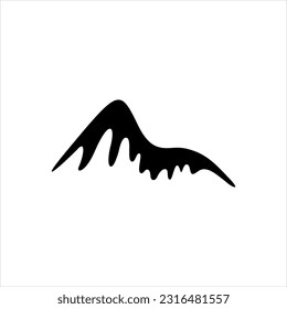 Vector black icon for rocky mountain
