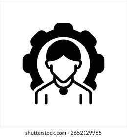 Vector black icon for role