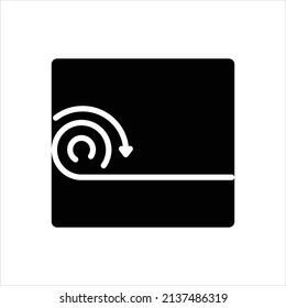 Icono negro del vector para rodar