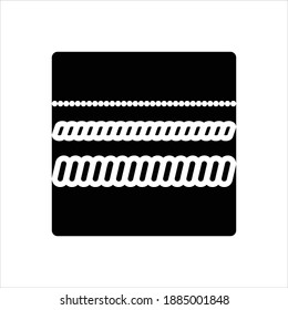 Vector black icon for rope