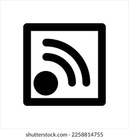 Vector black icon for rss