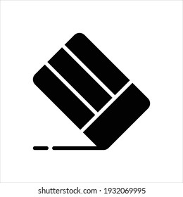 Vector black icon for rubber