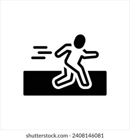 Vector black icon for running