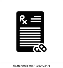 Vector black icon for rx