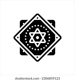 Vector black icon for sacred