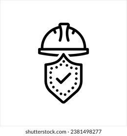 Vector black icon for safety 