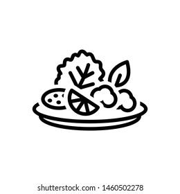 Vector black icon for salad