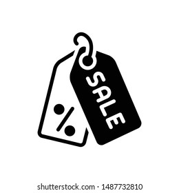 Vector black icon for sales