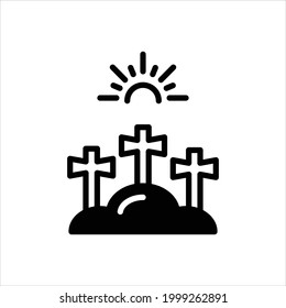 Vector black icon for salvation