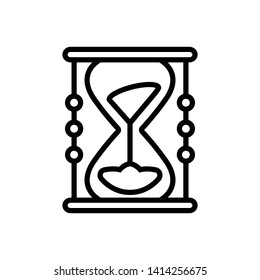 Vector black icon for sands of time