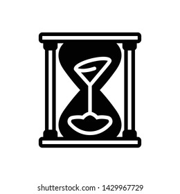 Vector black icon for sands of time