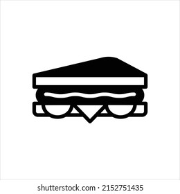 Vector black icon for sandwich