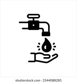 Schwarzes Vektorsymbol zum Schutz vor Wasser