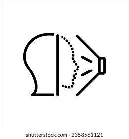 Icono negro vector para la exploración