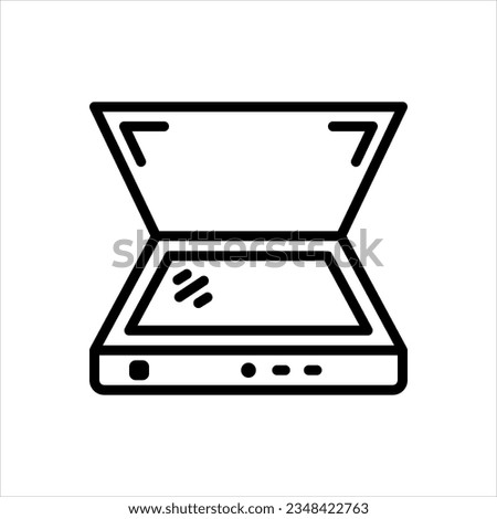 Vector black icon for scanner