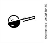 Vector black icon for scoop
