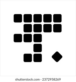 Vector black icon for scrabble
