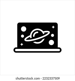 Vector black icon for screensavers