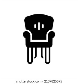 Vector black icon for seat