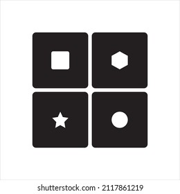 Icono negro vector para sectores