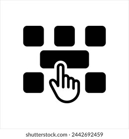 Vector black icon for selected
