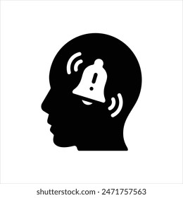 Vector black icon for self awareness