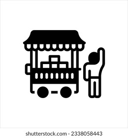 Icono negro vector para vendedores