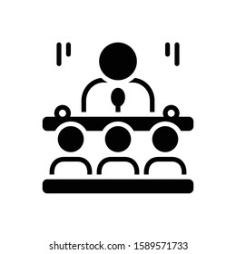 Vector black icon for senate