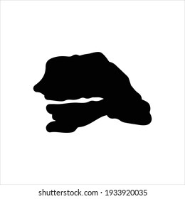 Vector black icon for senegal