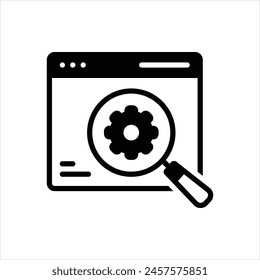 Vector black icon for seo