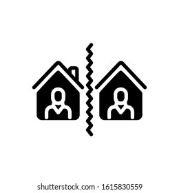 Vector black icon for separate