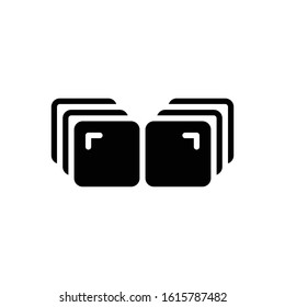 Vector black icon for series