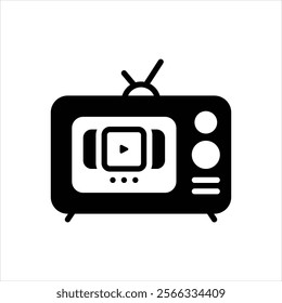 Vector black icon for series