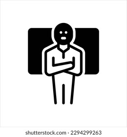 Vektorschwarz-Symbol für ernsthafte Probleme